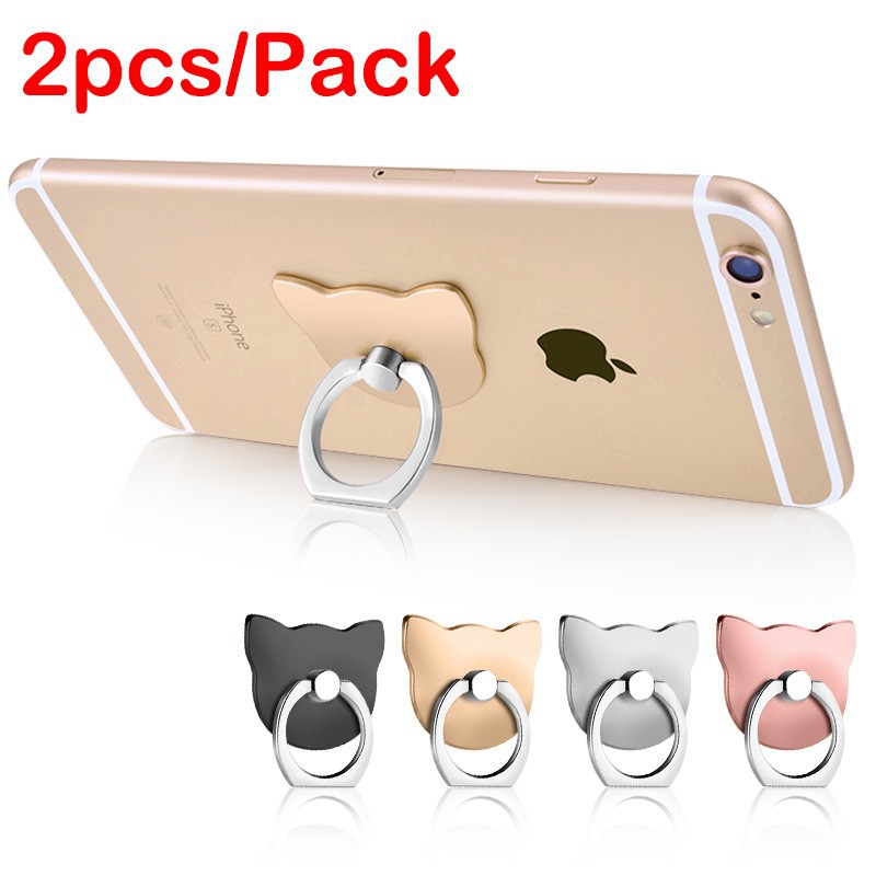 Bộ 2 giá đỡ nhẫn kim loại xoay 360 độ tiện dụng cho điện thoại | BigBuy360 - bigbuy360.vn