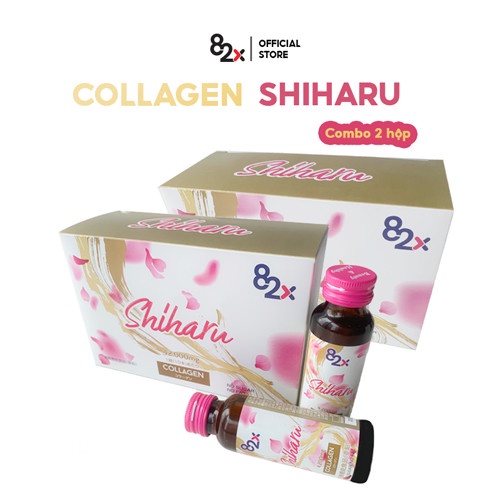 82X Combo 2 hộp Nước uống COLLAGEN SHIHARU làm đẹp da , cấp ẩm đến từ Nhật Bản .