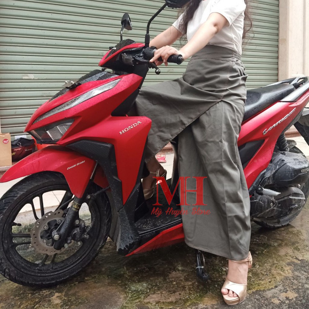[ Ảnh Tự Chụp ] Váy Chống Nắng Xẻ Tà Cho Nữ Chất Liệu Kaki Mềm, Mịn & Mát Với Độ Co Dãn Cực Tốt | BigBuy360 - bigbuy360.vn