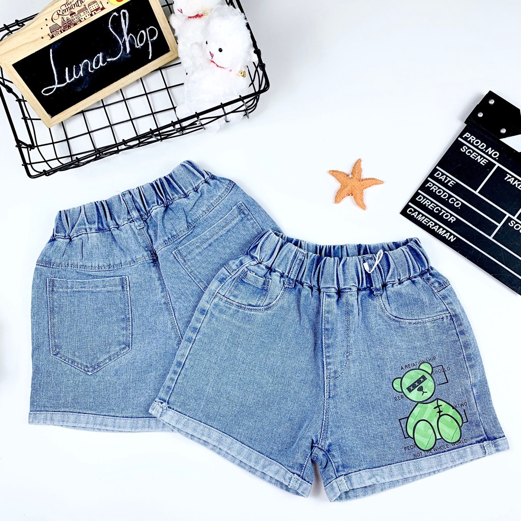 Quần short jean bé gái  quần co giãn mềm mại LUNASHOP M2236