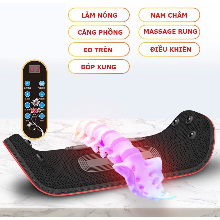 Máy Massage Lưng Eo - Máy Mát Xa Lưng - Hỗ Trợ Cột Sống, Thoát Vị Đĩa Đệm