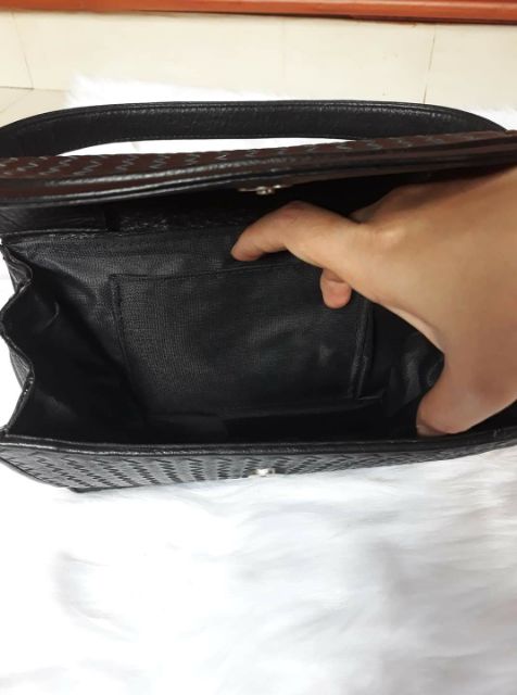 Túi xách tay da đan