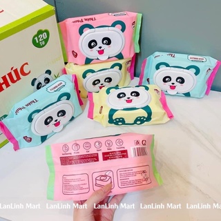 Giấy Ướt 120 Tờ , Gói Hoạ Tiết Gấu Dễ Thương