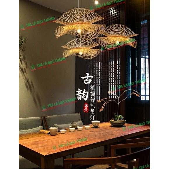 Đèn tre lá sen,trang trí quán ăn ,nhà hàng, homestay, spa