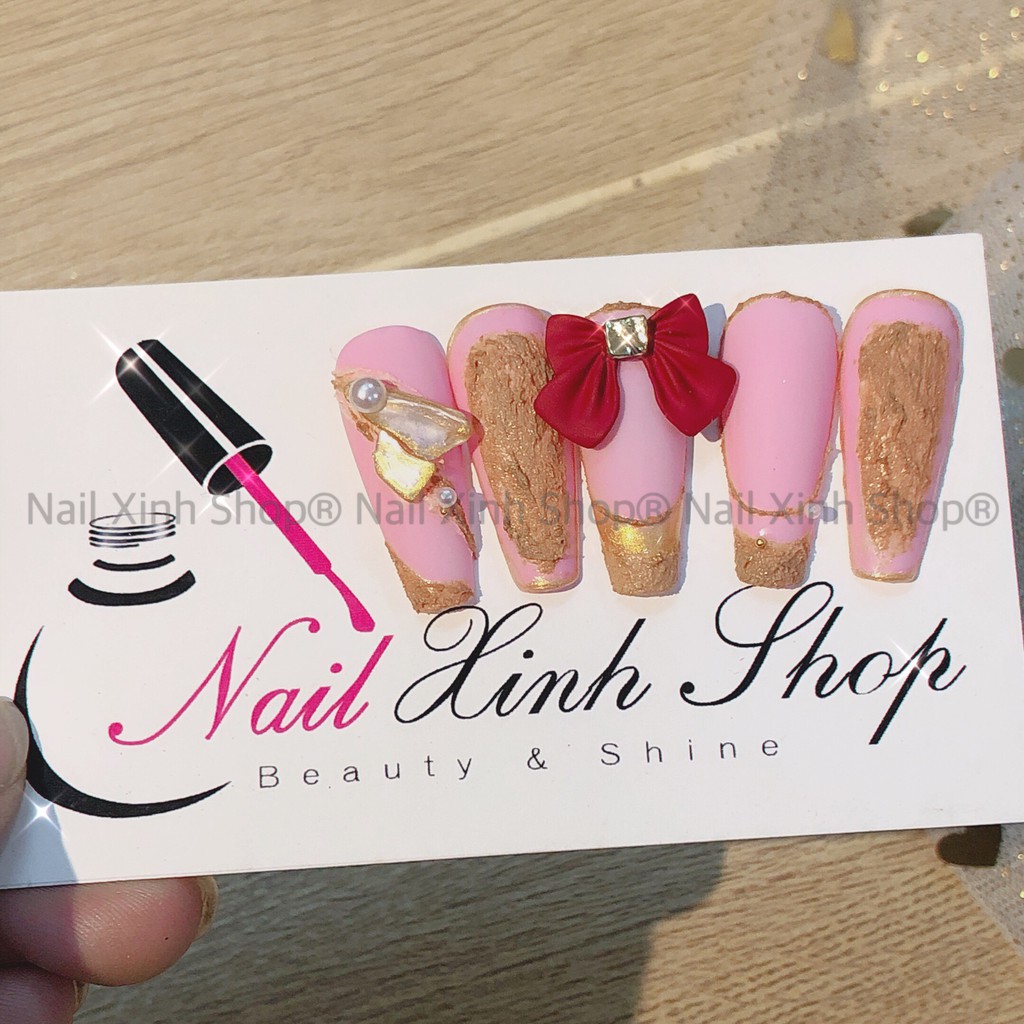 Charm nơ trang trí móng tay nghệ thuật nail Nhật Bản, nail hot 2021