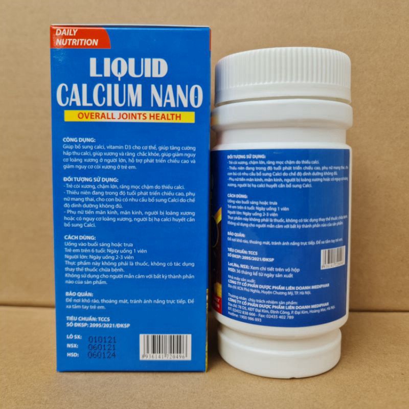 LIQUID CALCIUM NANO - BỔ SUNG Canxi LIQUID giúp phòng chống còi xương, tăng cường phát triển hệ xương