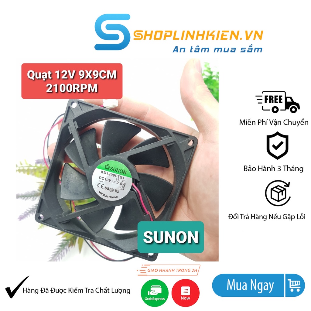 Quạt Tản Nhiệt 12V 9x9CM ADDA 0.3A 3000RPM Quạt 12V QG9025-ShopLinhKienM2M