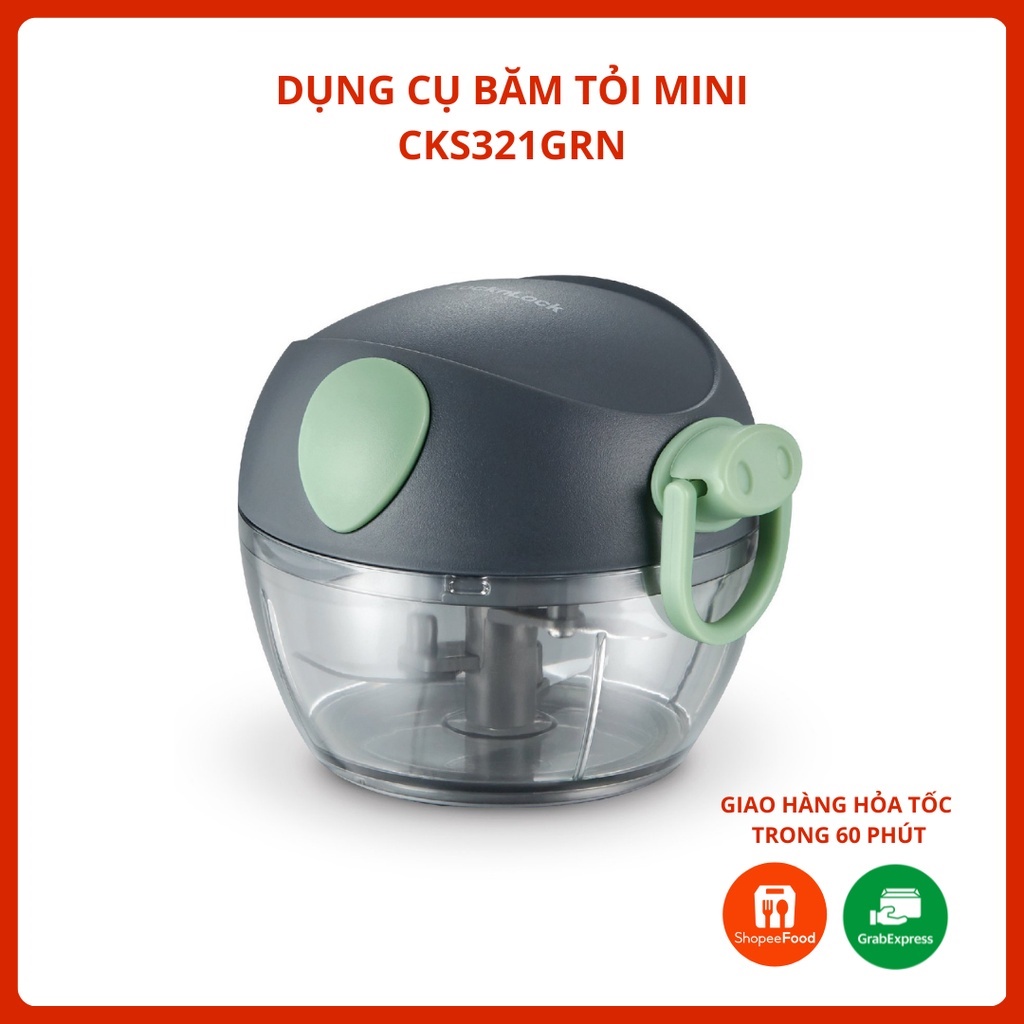 Dụng cụ băm rau củ quả, xay tỏi ớt mini cầm tay Lock&Lock CKS321 180ml, Dụng cụ xay hành, thịt, cá đa năng làm đồ ăn dặm