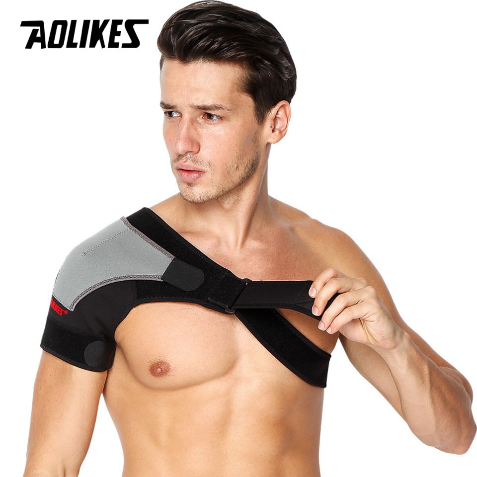 Đai bảo vệ cố định khớp vai AOLIKES A-1697 thoáng khí hỗ trợ phục hồi chấn thương adjustable sport shoulder support