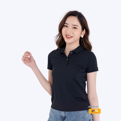 Áo thun Polo Yody phông nữ chất liệu cafe bo trơn thấm hút mềm mịn APN4388 | BigBuy360 - bigbuy360.vn