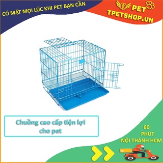 Chuồng nuôi chó mèo dưới 5kg dạng lồng gấp gọn sơn tĩnh điện Màu ngẫu nhiên SD45 SD35 sd50