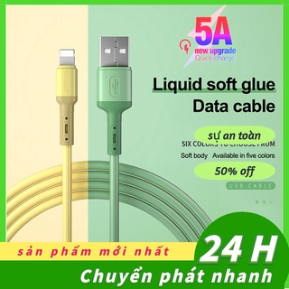 Dây cáp sạc nhanh 1m bằng silicone cho ip11 pro max x xr xs 8 7 6 6s