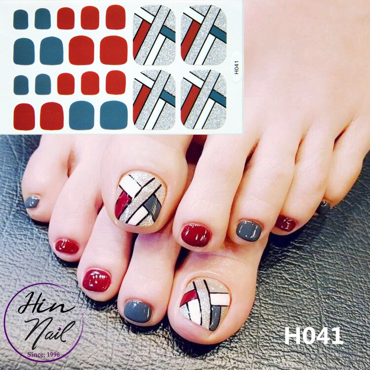 Nail sticker trang trí móng chân họa tiết độc đáo