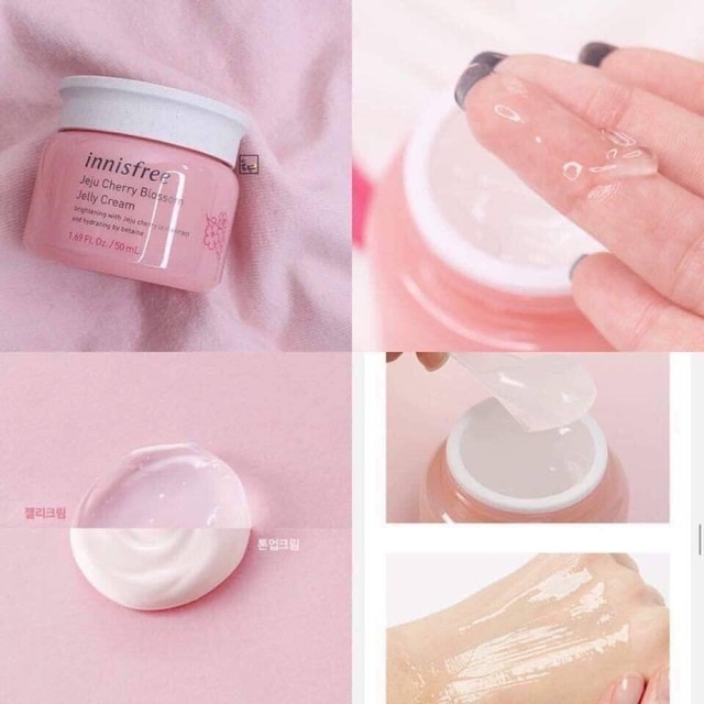 Kem Mặt Innisfree Jeju Cherry Blossom Tone Up + Jelly Cream