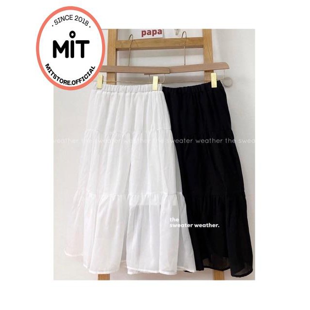 Chân váy voan tầng