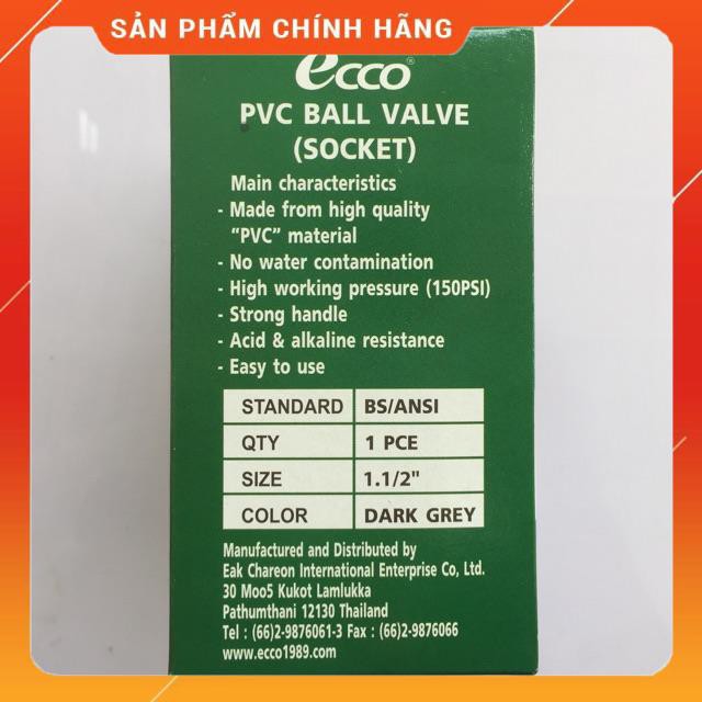 Van khoá nước phi 49 ECCO nhập khẩu từ Thái Lan