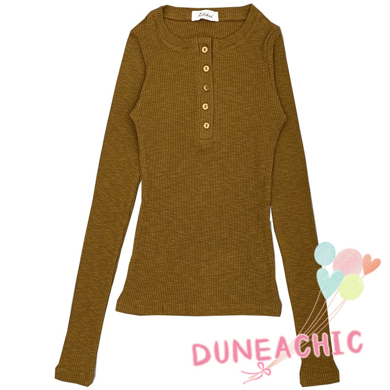 DUNEA Áo Thun Dài Tay Thiết Kế Quyến Rũ Thời Trang Dành Cho Nữ