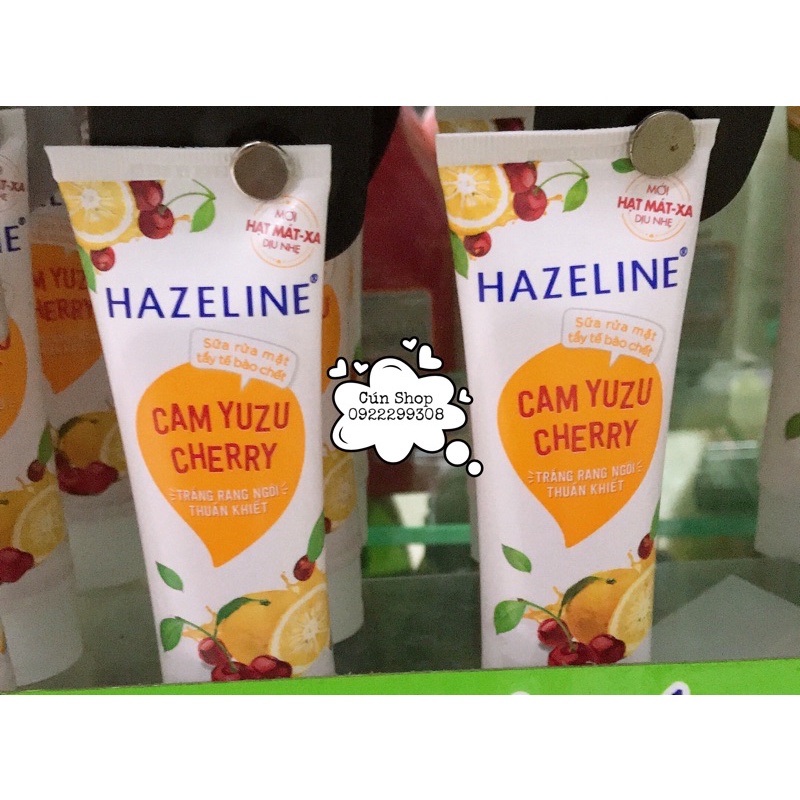 Sữa Rửa Mặt Hazeline Tẩy Tế Bào Chết Cam Yuzu Và Cherry 100g
