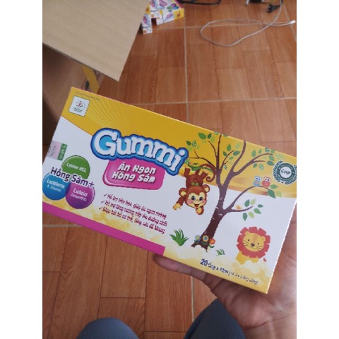 GUMMI ăn ngon Hồng Sâm  Bé ăn ngon miệng bổ sung acid amin, vitamin và khoáng chất cho cơ thể.
