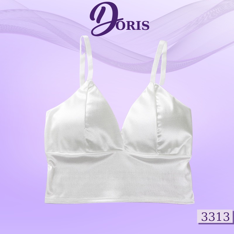 Áo Lót Ngực Dạng Bra Chất Satin Mềm Mịn Cổ V Sexy DORIS 3313