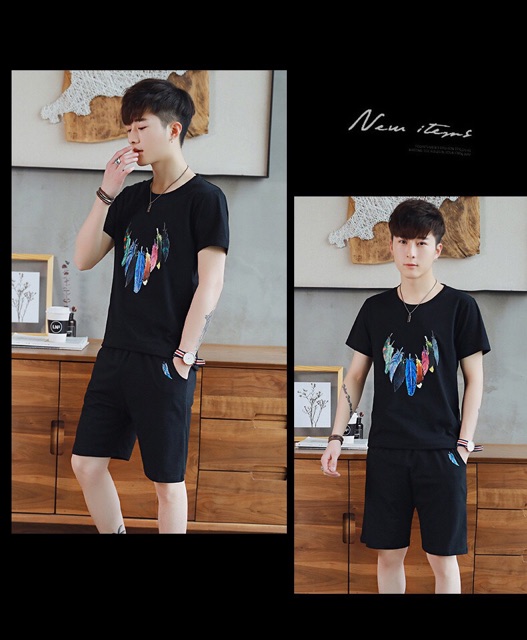 Bộ đồ thể thao nam nữ chiếc lá đẹp du lịch tập thể thao mặc nhà size M-L