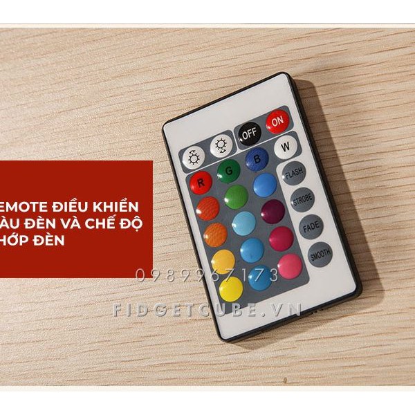 Đèn Mặt Trăng Ver2019 LED 16 Màu Điều Khiển Remote Đủ Size, Tặng Kèm Đế Gỗ.