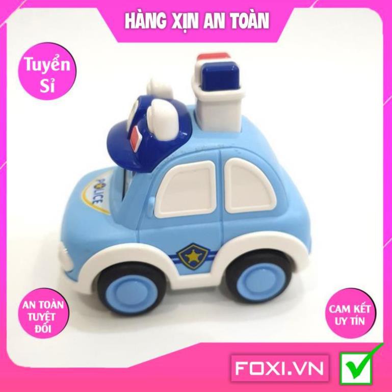 Xe đồ chơi cảnh sát police màu hồng và màu xanh siêu dễ thương cho các bé-Nhân vật hoạt hình siêu dễ thương đáng yêu