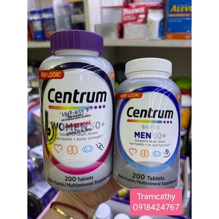 Centrum silver 50 vitamin tổng hợp dành cho nữ, nam trên 50 tuổi mẫu mới