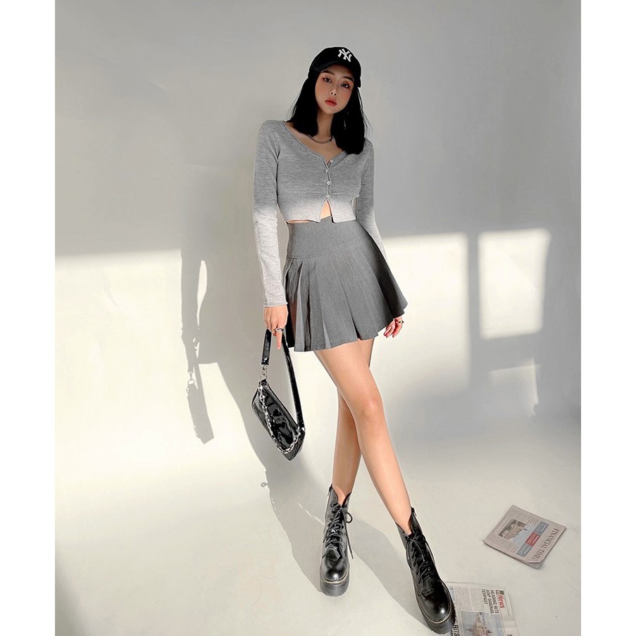 Chân Váy Xếp Ly Lưng Cao Trơn Màu 151fashionsale1 10K 50K size XS-2XL Cho Nữ | BigBuy360 - bigbuy360.vn