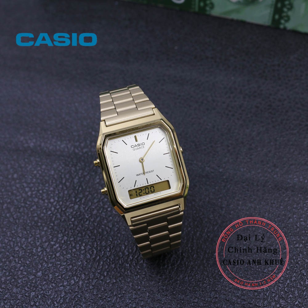 Đồng hồ Unisex Casio Vintage AQ-230GA-9DMQ dây kim loại