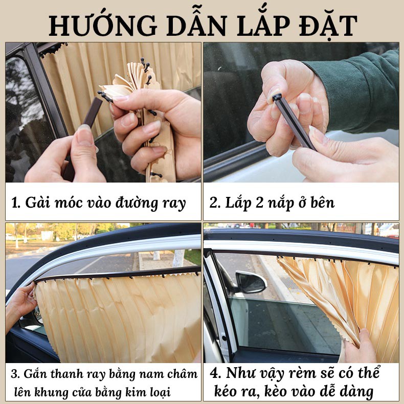 Rèm Che Nắng Ô Tô, Rèm Cửa Ô Tô - Bộ 4 Cánh Cửa