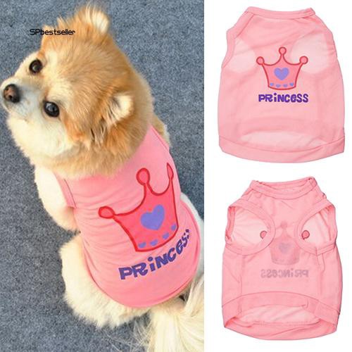 Áo thun in chữ kiểu dáng công chúa xinh xắn dành cho cún cưng