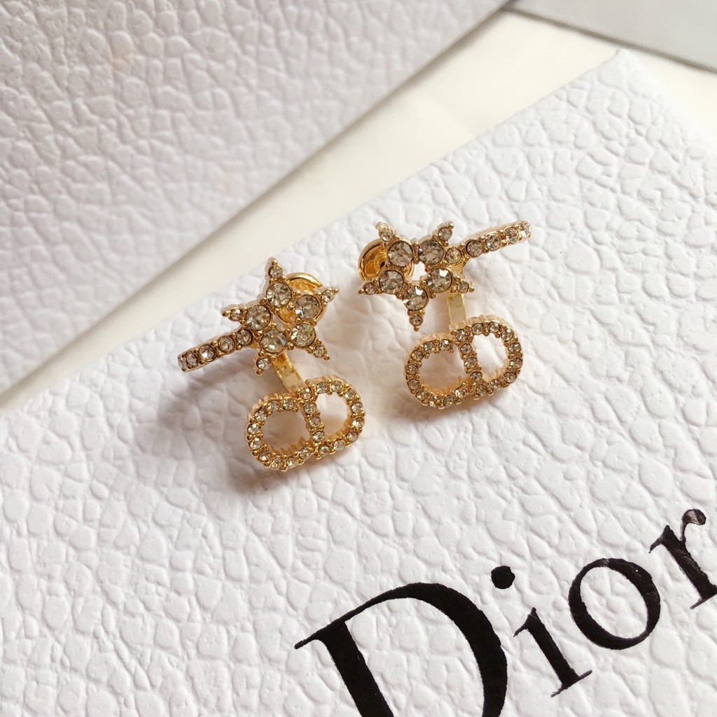 DIOR Bông Tai Thời Trang Hình Ngôi Sao Năm Cánh