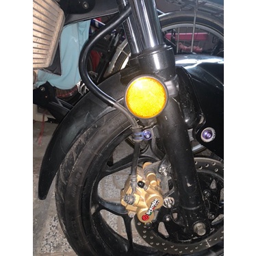 Mắt mèo phản quang siêu sáng gắn cho mọi dòng xe kiểu màu xanh đỏ bạc vàng lắp trước sau xe bảo hành (giá 1 đôi) 1 năm