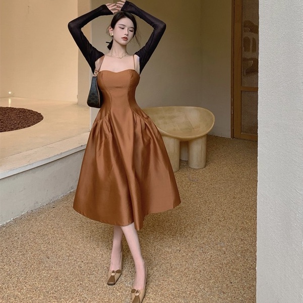 Đầm dáng xòe nàng thơ sang trọng phong cách cổ điển Emilyshop ulzzang