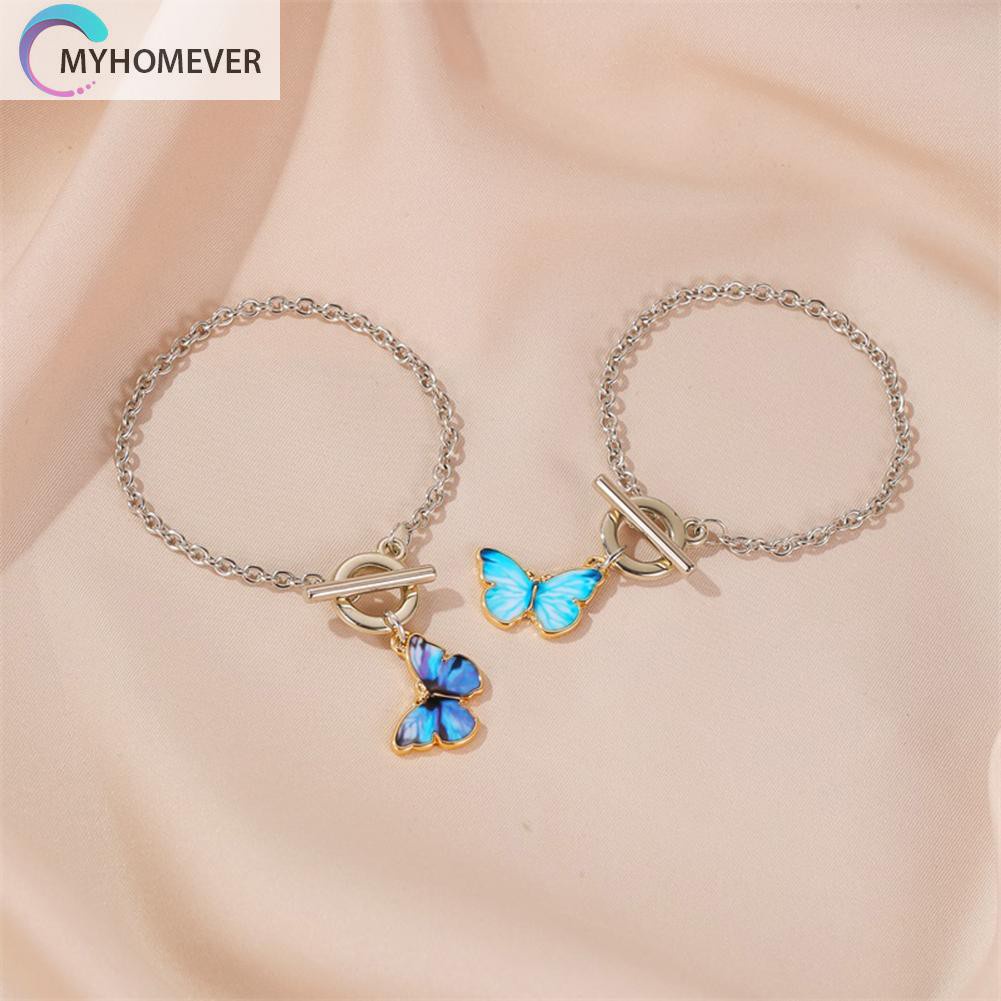 Vòng Tay Mặt Hình Bướm Đơn Giản Dành Cho Nữ