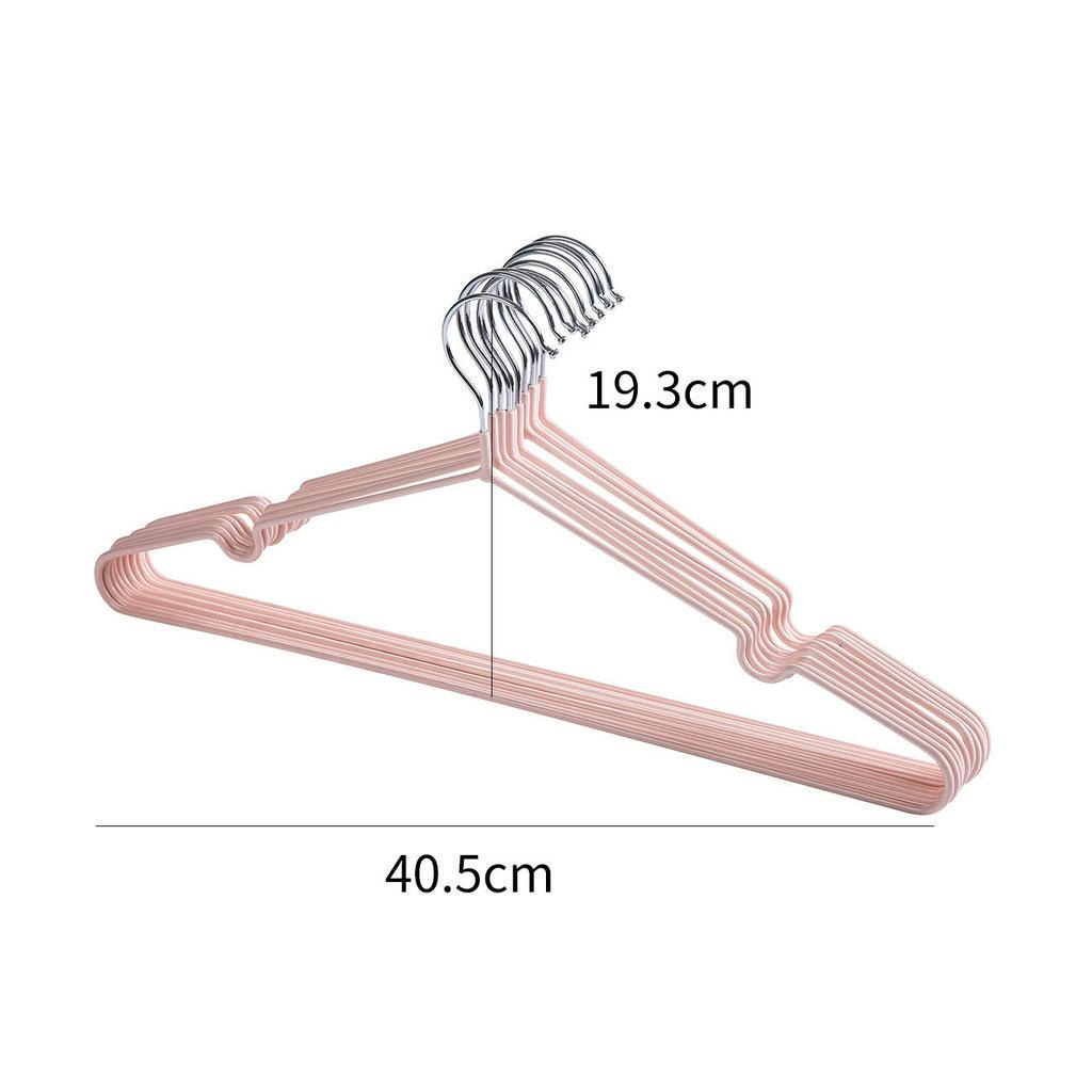 Set 10 móc treo quần áo JUJIAJIA bằng nhựa dày không để lại dấu vết