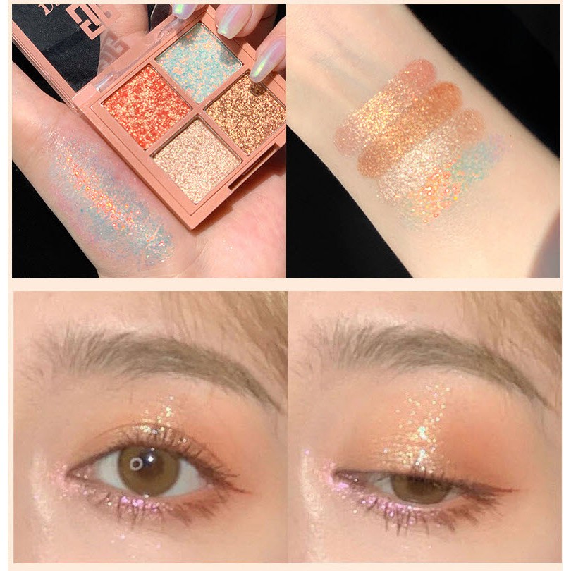 Phấn Mắt DIKALU 4 Ô Nhũ, Lì Siêu Mịn (Auth-Nội Địa Trung) | BigBuy360 - bigbuy360.vn