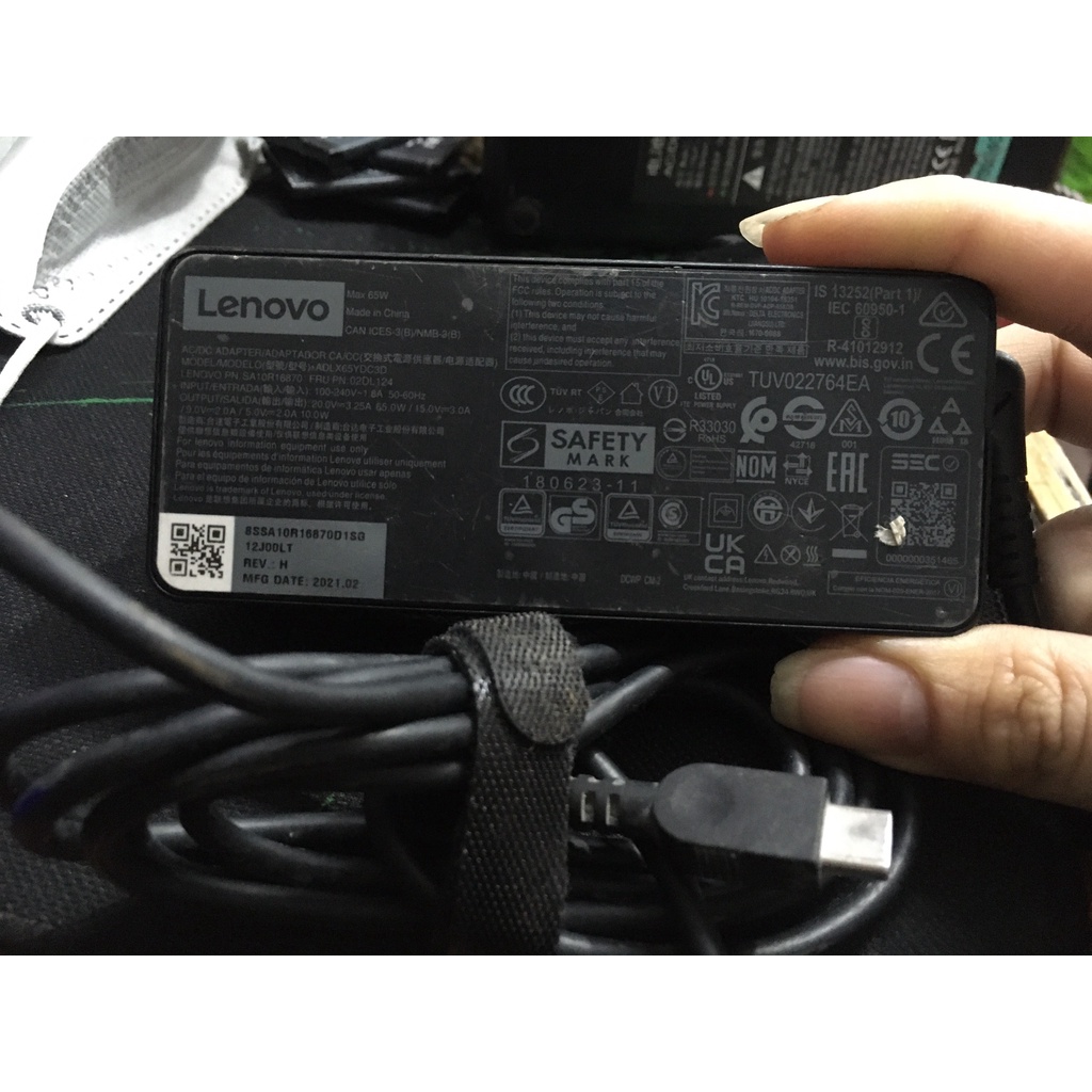 QUA SỬ DỤNG Sạc laptop Lenovo DELL ASUS 45w 65W Type-C 20v-2.25a 3.25a (45w 65w) 305 2,25a 3,25a TYPE C remax u90
