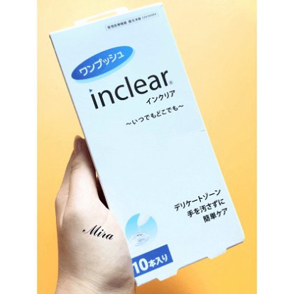 (HỘP 10 CHIẾC) DUNG DỊCH VỆ SINH INCLEAR NỘI ĐỊA NHẬT BẢN