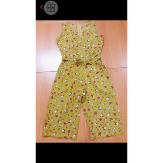 Jumpsuit hoa ống rộng