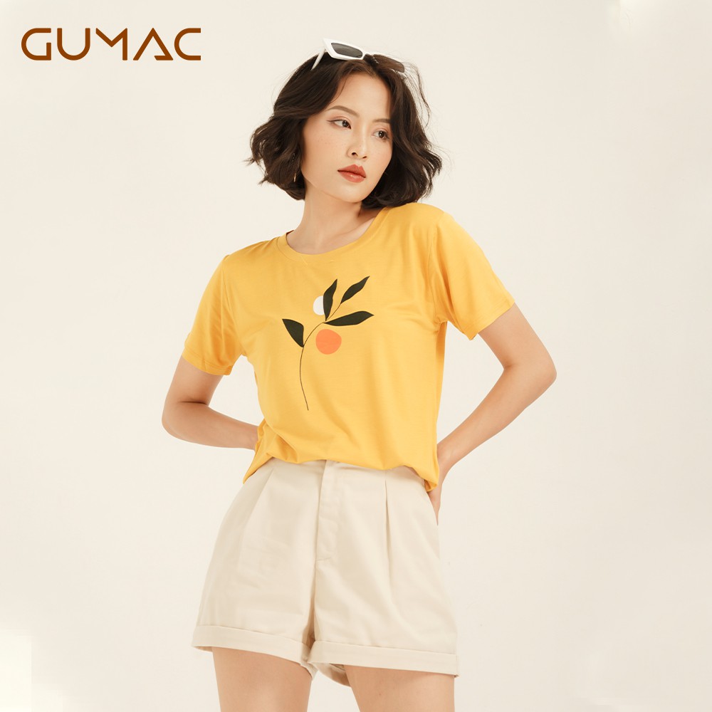 Áo thun concept cành lá ATA839 GUMAC