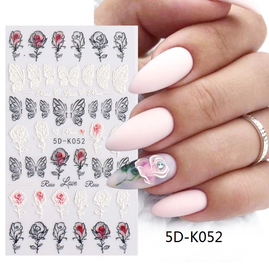 Nhãn Dán Trang Trí Móng Tay Họa Tiết Halloween 5D Độc Đáo