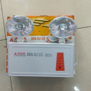Đèn sự cố, đèn tích điện 2 bóng Asia chính hãng