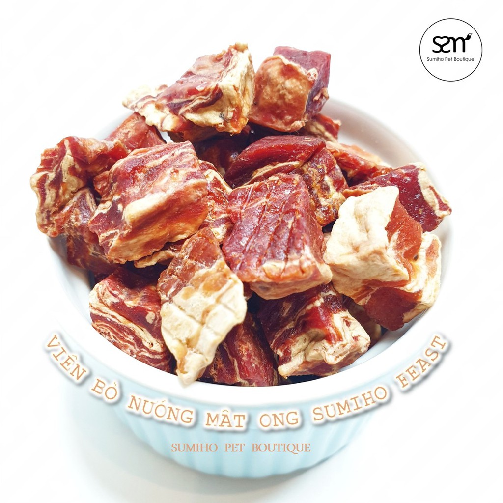 Bánh thưởng cho chó Sumiho Feast (Viên ba chỉ heo/bò nướng) 100gr/túi