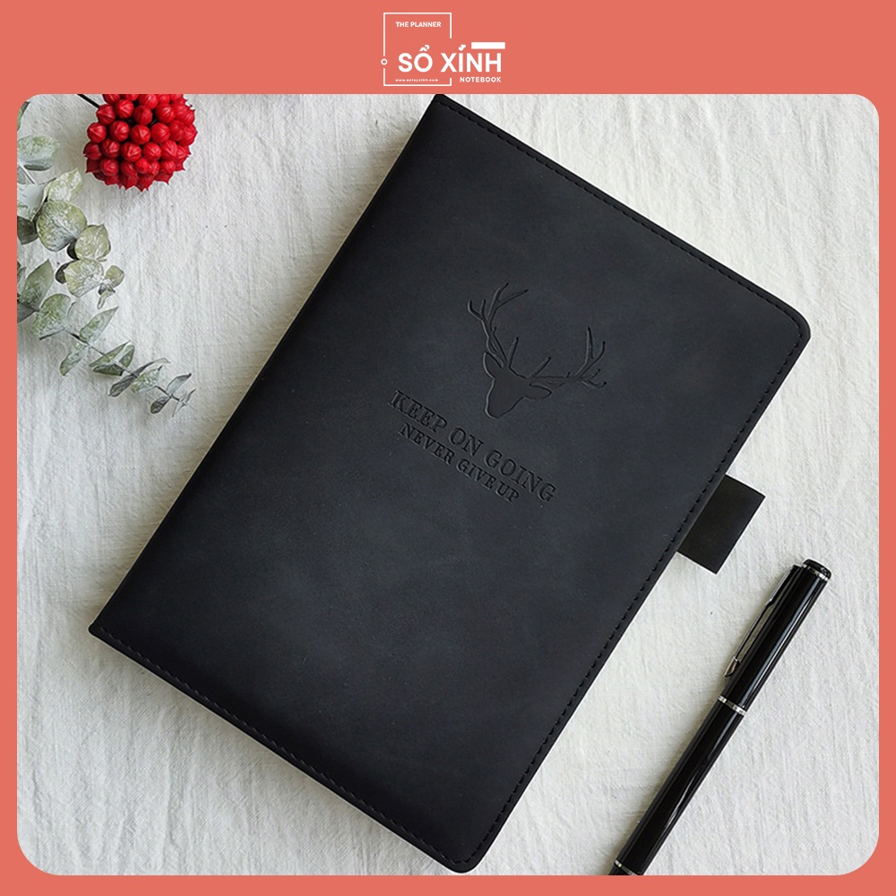 Sổ tay bìa da Note Book Sừng Hươu Bìa Mềm A5 - sổ ghi chép công việc - Sổ xinh