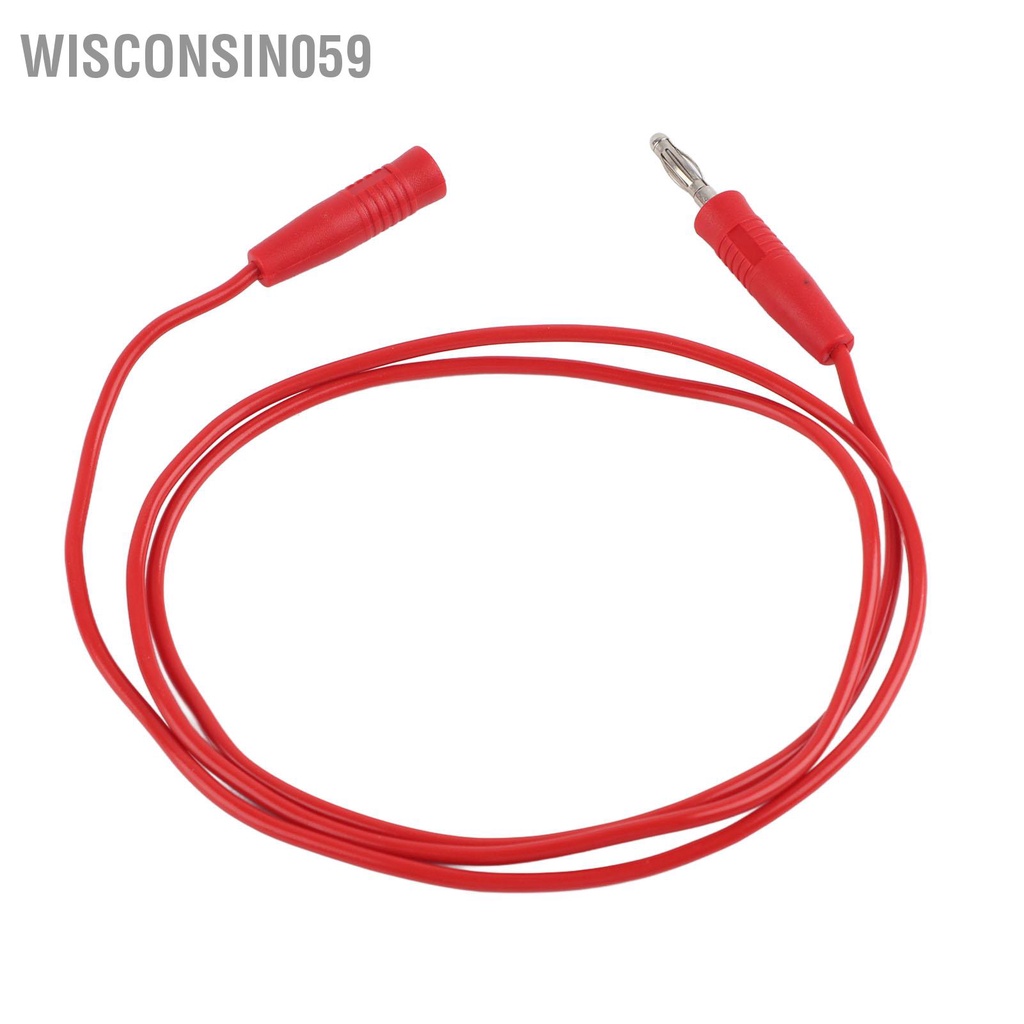 Wisconsin059 5 Bộ 4mm Dây dẫn thử nghiệm phích cắm chuối Nam nữ 0 75mm² cáp kết nối điện tử