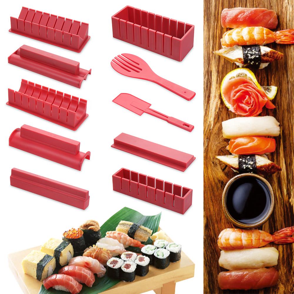 Set 3 / 10 Khuôn Làm Sushi Chống Dính Đa Năng Tiện Dụng