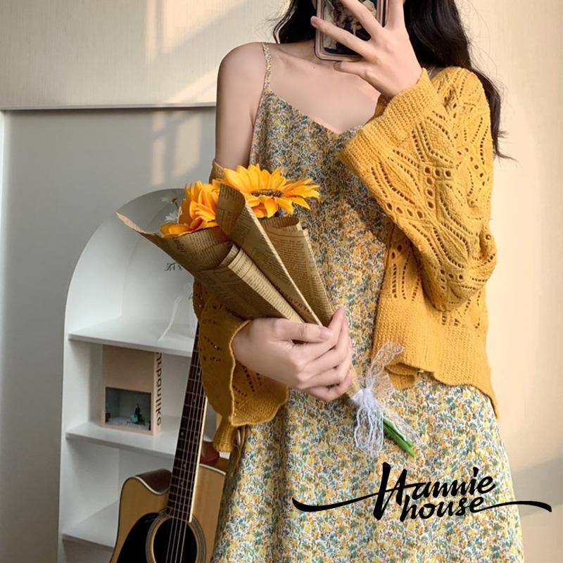 Đầm Nữ Hai Dây Cổ Chữ V In Hoa Thời Trang | BigBuy360 - bigbuy360.vn
