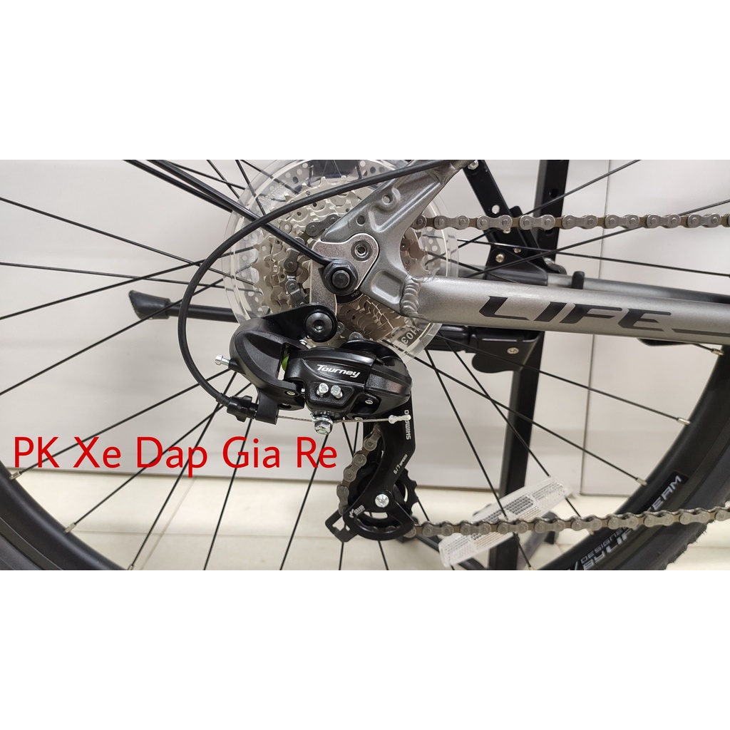 Xe đạp thể thao đường phố Life HBR99 MAX, Khung nhôm 6061 siêu nhẹ, bộ đề Shimano 24 tốc độ, Phanh đĩa dầu Shimano